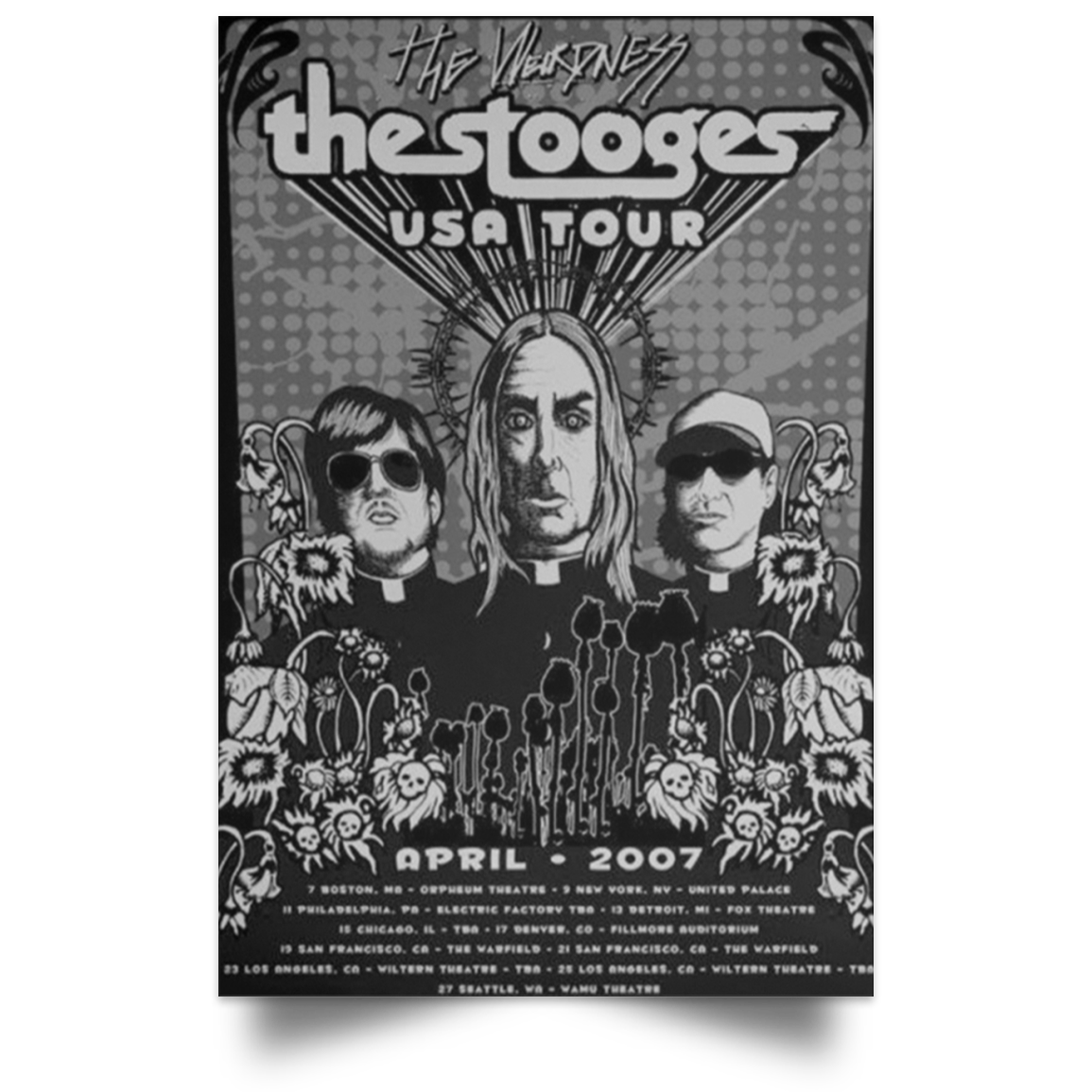 The Stooges Poster NEW  Vintage Living Room Iggy Rock Band High Quality Prints .