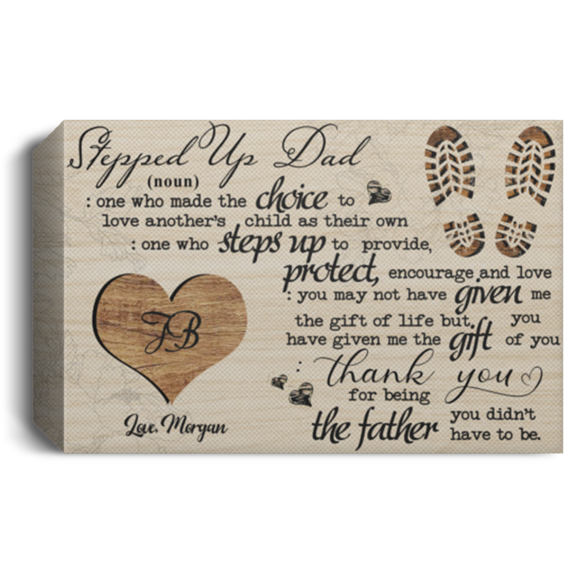 Love, Morgan  8-7 pb5 stepdad CANLA15 Deluxe Landscape Canvas 1.5in Frame