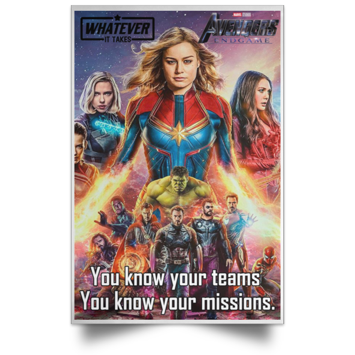 Avengers Endgame Movie Poster 2019 Meme - Whatever It Takes - High Quality Print .