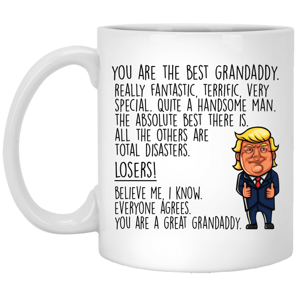 Hilarious Donald Trump Grandaddy Mug Funny Gifts for Grandad POTUS Mug Trump Gifts Political Humor Trump Mug New Grandaddy Gift Trump Gag Gift Gifts for Children White Mug 11oz XP8434 11 oz. White Mug