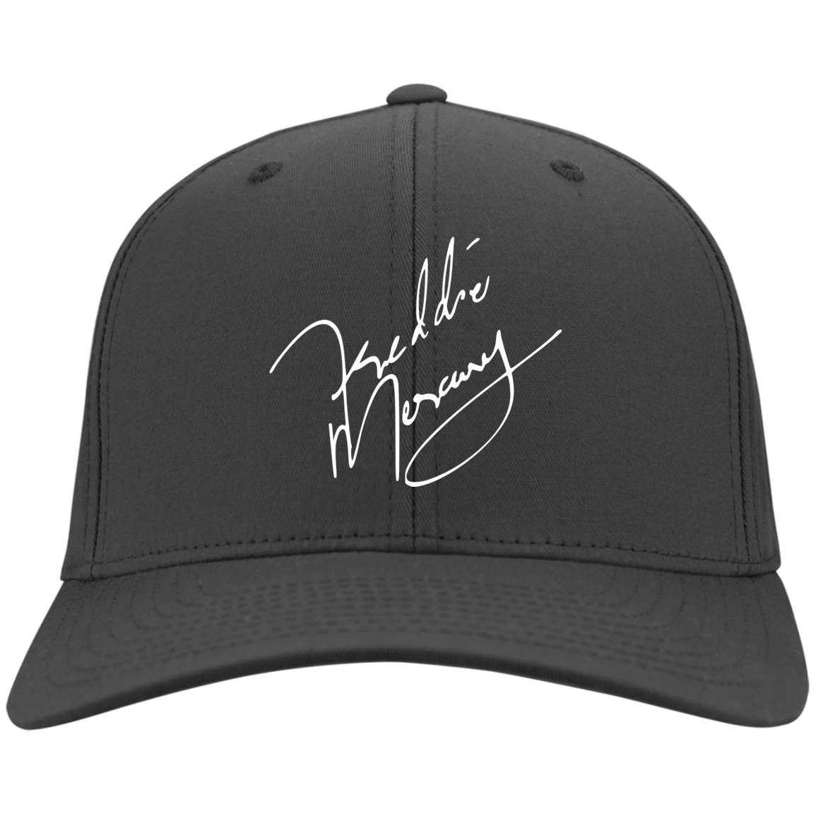 Freddie Mercury Queen Band Cap NEW Signature Hat One Size Fits Black .