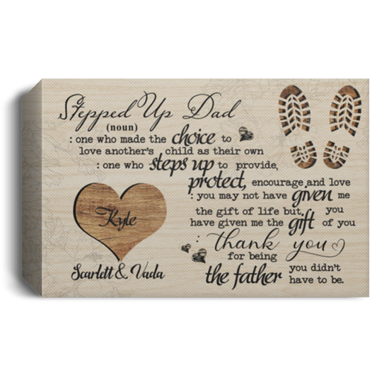 Scarlett & Vada  ngay 23 pb5 stepdad CANLA15 Deluxe Landscape Canvas 1.5in Frame