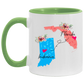 States Accent Mugs Florida Indiana Gifts - Long Distance State Two Tone Coffee Mug - State To State - Away From Home Family - Moving Away Mug Gifts on Christmas, Birthday AM11OZ Accent Mug