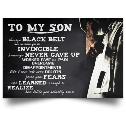 Birthday Gifts Karate Poster - Wearing Mean Family Friend Gift Unisex, Awesome Birthday Perfect Happy Decor Bedroom, Living Room Print ASIN B088WVCFYB SKU KhisamuelNday20-5_12x18_393 POSLA Satin Landscape Poster