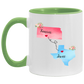 States Accent Mugs Kansas Texas Gifts - Long Distance State Two Tone Coffee Mug - State To State - Away From Home Family - Moving Away Mug Gifts on Christmas, Birthday AM11OZ 11 oz. Accent Mug