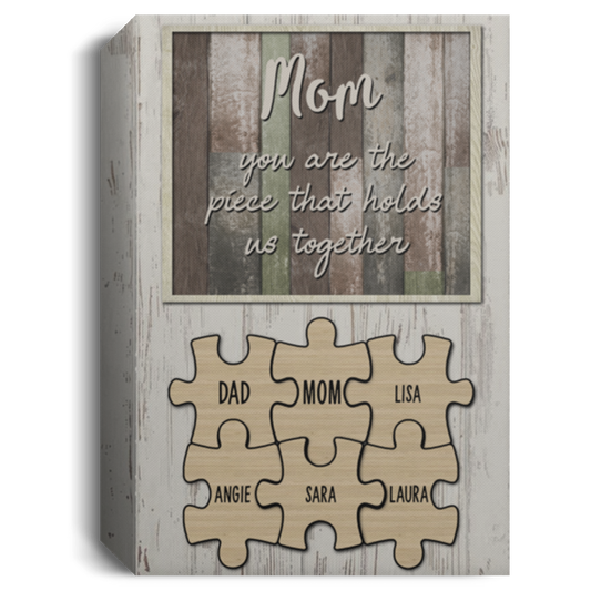 Lisa Angie Sara Laura Dad 8x12 Mom and child CANPO15 Deluxe Portrait Canvas 1.5in Frame