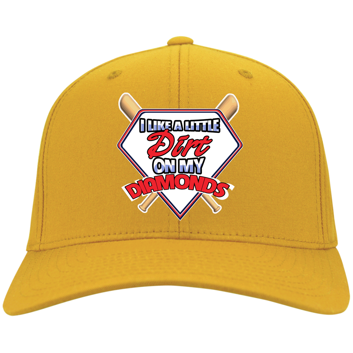 A Little Dirt On My Diamonds CAPS Baseball Vision MEN'S Black One Size Fits .