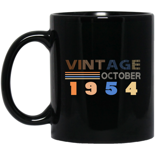 Retro Vintage October 1954 T Shirt 64th Birthday Gift