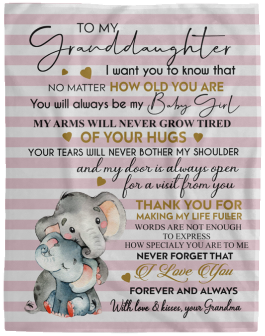 B08CZ7YRVX To My Granddaughter - Baby Girl - Premium Throw Blankets SO-Ft Polyester Mens Women Novelty Sherpa Plush Fleece Wearable Blanket Throw Black 60X80 Inch Lightweight