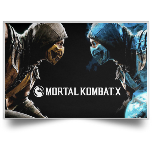 Mortal Kombat X Poster 2019 Scorpion and Sub-Zero High Quality Prints 24x16 .