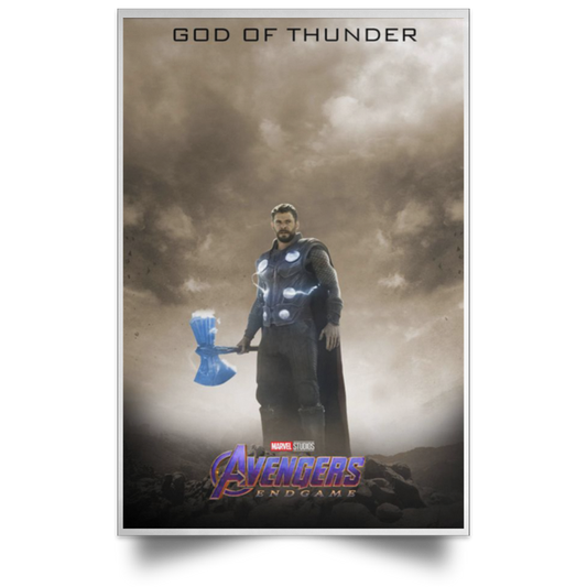 THOR Avengers Poster NEW 2019 - God of Thunder - Endgame - High Quality Prints .