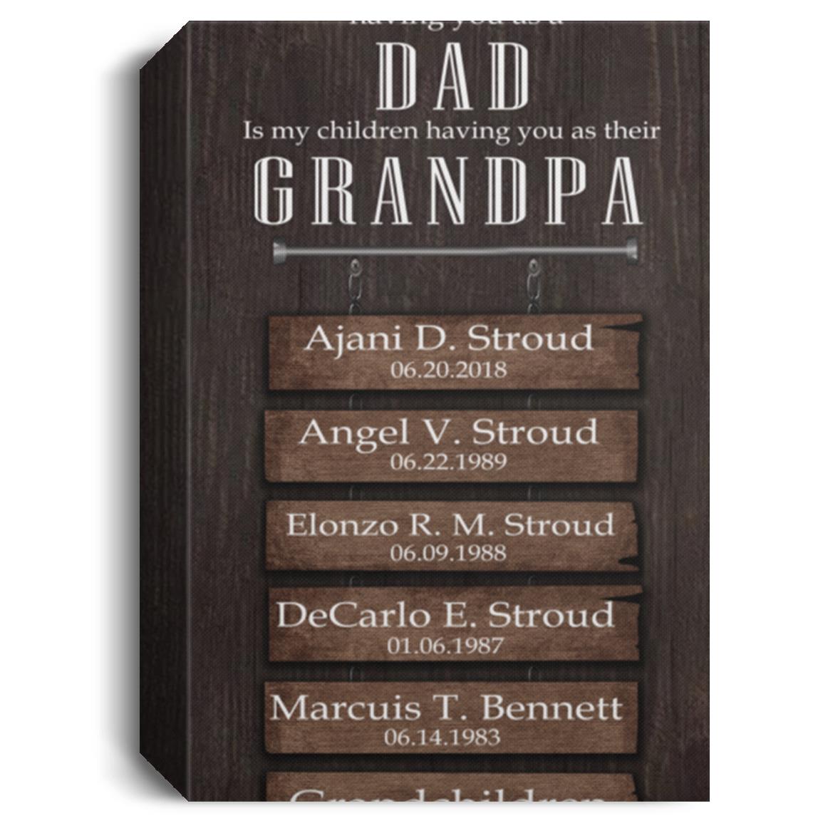 Grandchildren 113-4584756-5443404 cv1218 CANPO15 Deluxe Portrait Canvas 1.5in Frame