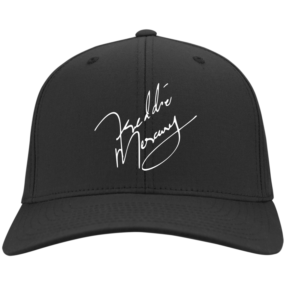 Freddie Mercury Queen Band Cap NEW Signature Hat One Size Fits Black .
