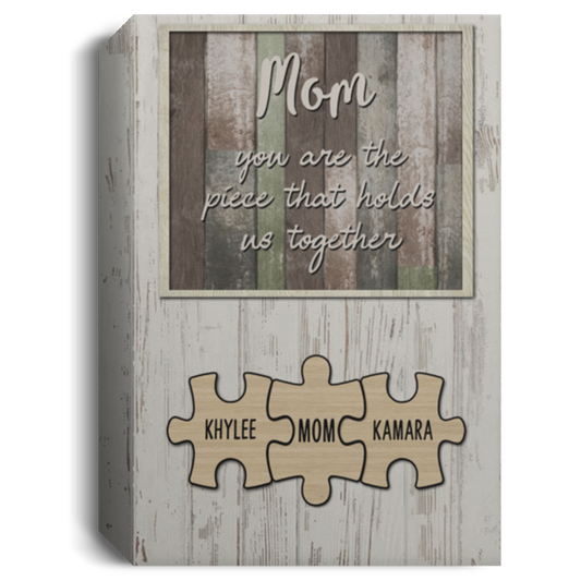 Khylee, Kamara 8x12 Mom and child CANPO15 Deluxe Portrait Canvas 1.5in Frame