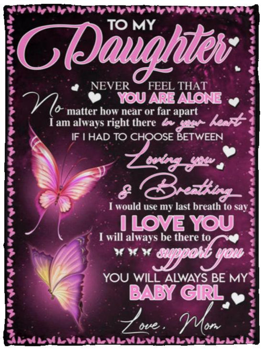 blanket_to_my_daughter VPS Cozy Plush Fleece Blanket - 30x40