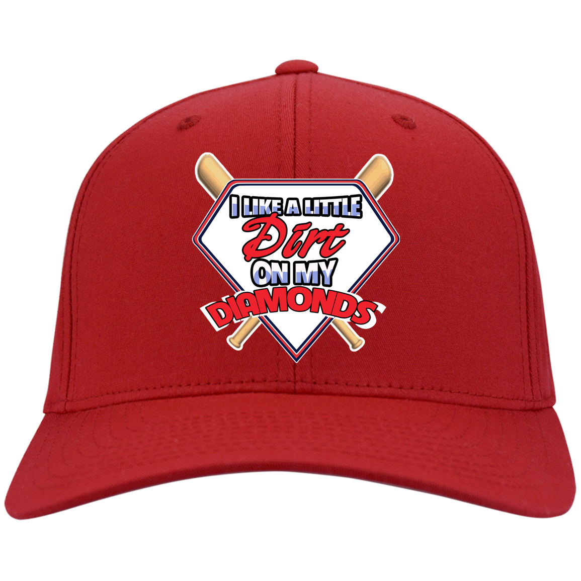 A Little Dirt On My Diamonds CAPS Baseball Vision MEN'S Black One Size Fits .