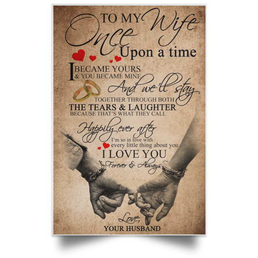 Meaningful Quoteto My Wife Vertical Poster Great Gifts For Wife  Posters Family Friend Perfect Happy Birthday Gift Decor Bedroom, Living Room Print High Quality lamposter_423