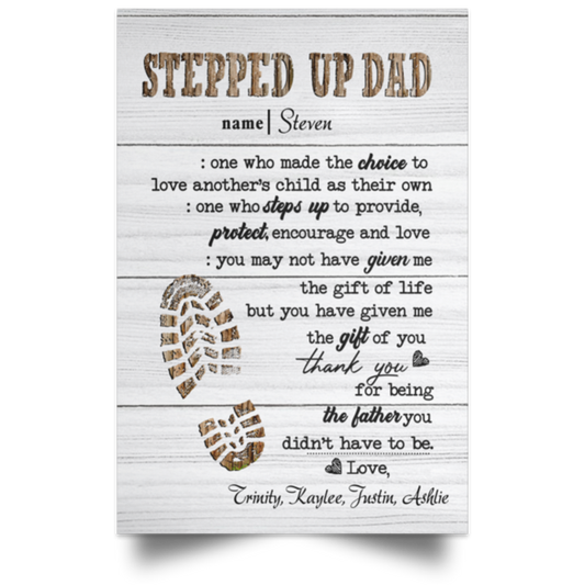Poster 12x18 Trinity, Kaylee, Justin, Ashlie  21 Pb1 stepdad POSPO Satin Portrait Poster