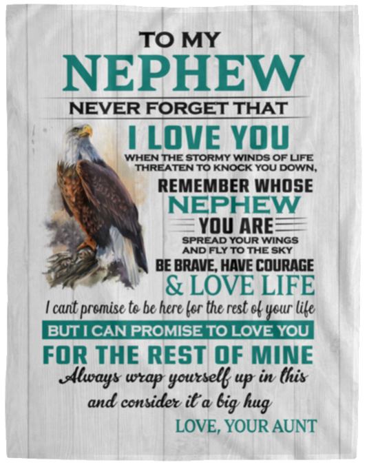 Gifts to My Nephew Blanket, Gift Ideas for Loved Ones Custom Size VPL Cozy Plush Fleece Blanket - 60x80