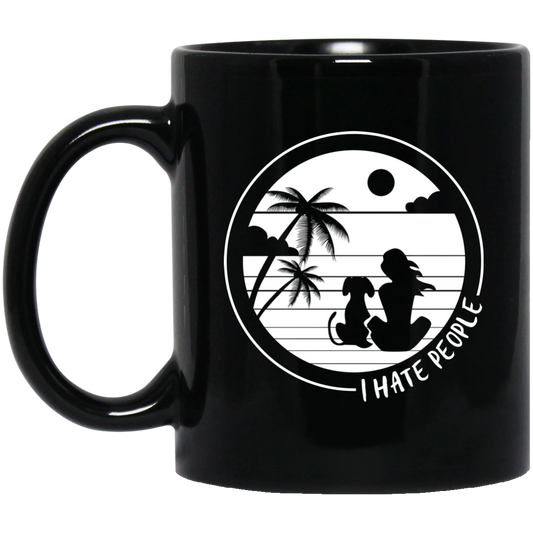 Unisex Mens WomensI Hate People I Love Dog Coffee Mug Gift For Men Women