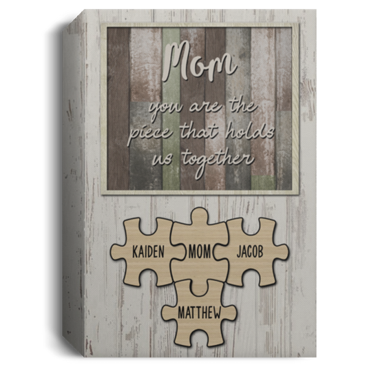 Kaiden, Jacob, Matthew 8x12 Mom and child CANPO15 Deluxe Portrait Canvas 1.5in Frame