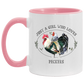 Porcelain Cup Just A Girl Who Loves Peckers Accent Mug – I Love Peckers Chicken Mug 2 Side, 11 oz White - Light Green Accent Mug Gift Family Unisex Awesome On Birthday, Christmas Gift Capacity and Per AM11OZ 11 oz. Accent Mug