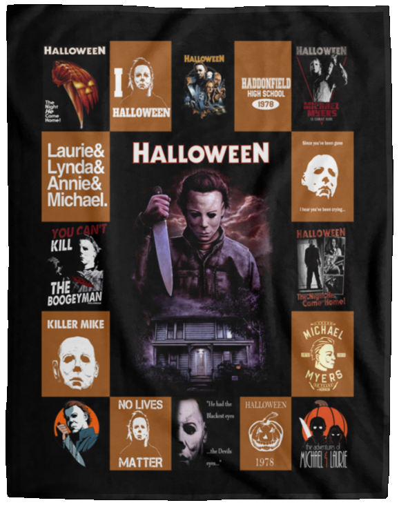 Gifts Blanket Halloween Film Michael Myers Quilt,Fleece Blanket, Fleece Blanket. Personalized Blankets Photo Blanket Sherpa Blanket Gift for Family Awesome Decor Home VPL Cozy Plush Fleece Blanket - 60x80