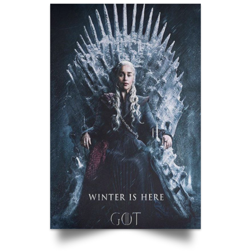 Winter is Here GOT Poster 2019 Game of Thrones Daenerys High Quality Prints .