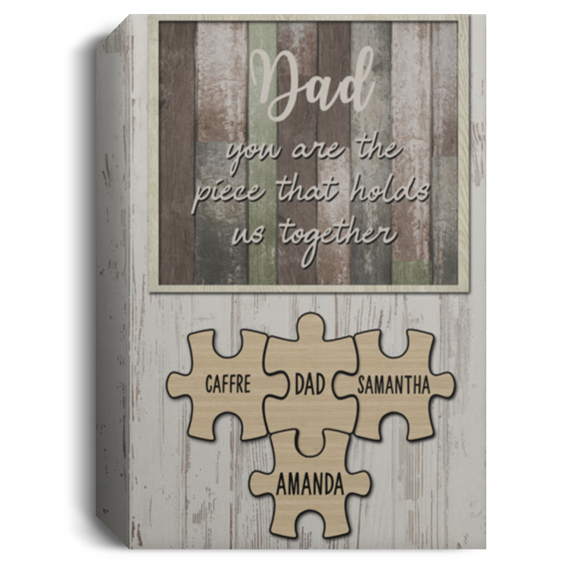 ToMYDADkeangan 3ten 1 b?CUSTOM PUZZLE 12x18 CANPO15 Deluxe Portrait Canvas 1.5in Frame