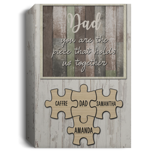 ToMYDADkeangan 3ten 1 b?CUSTOM PUZZLE 12x18 CANPO15 Deluxe Portrait Canvas 1.5in Frame