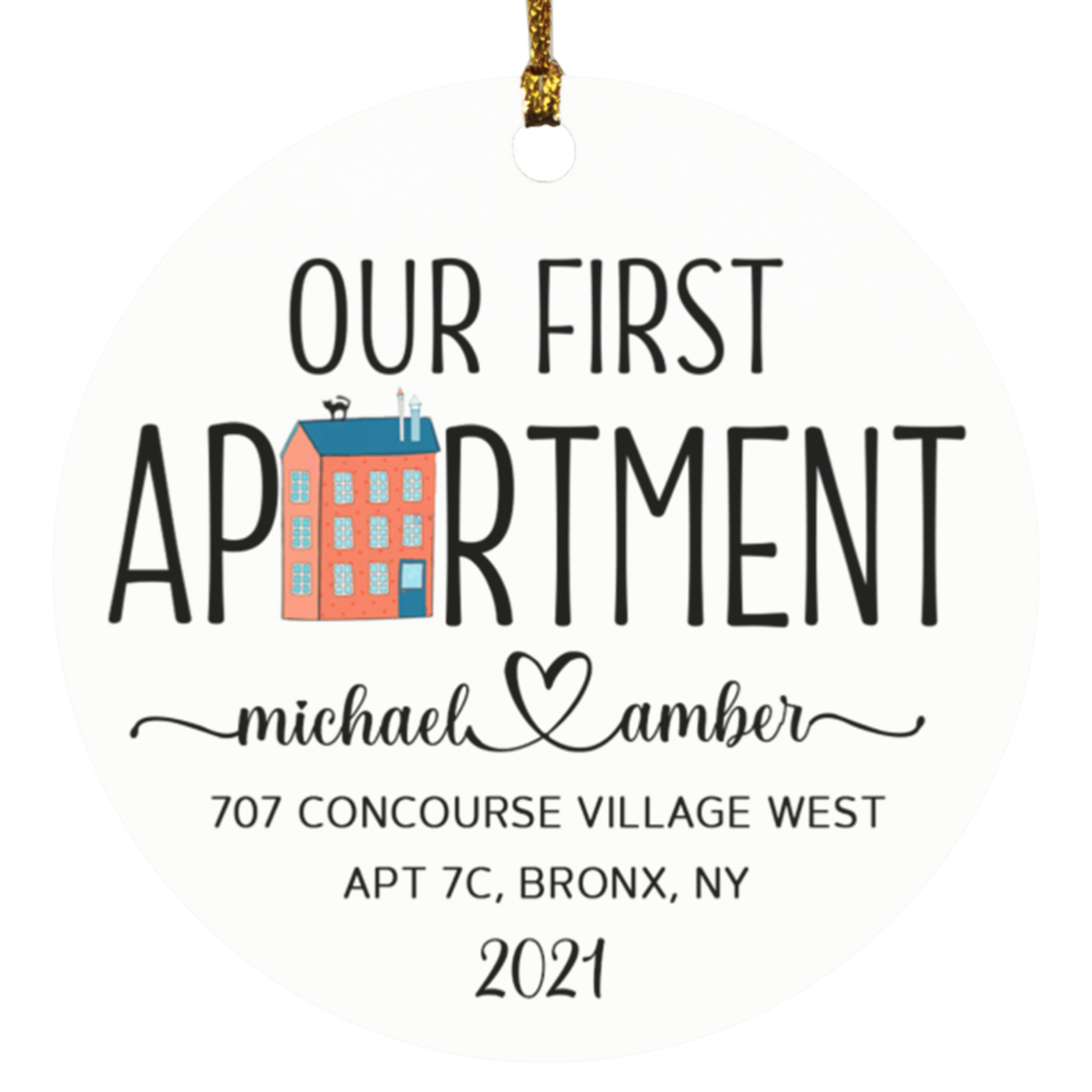 Apt 7C, Bronx, NY   111-7201817-3099467 CC SUBORNC Circle Ornament