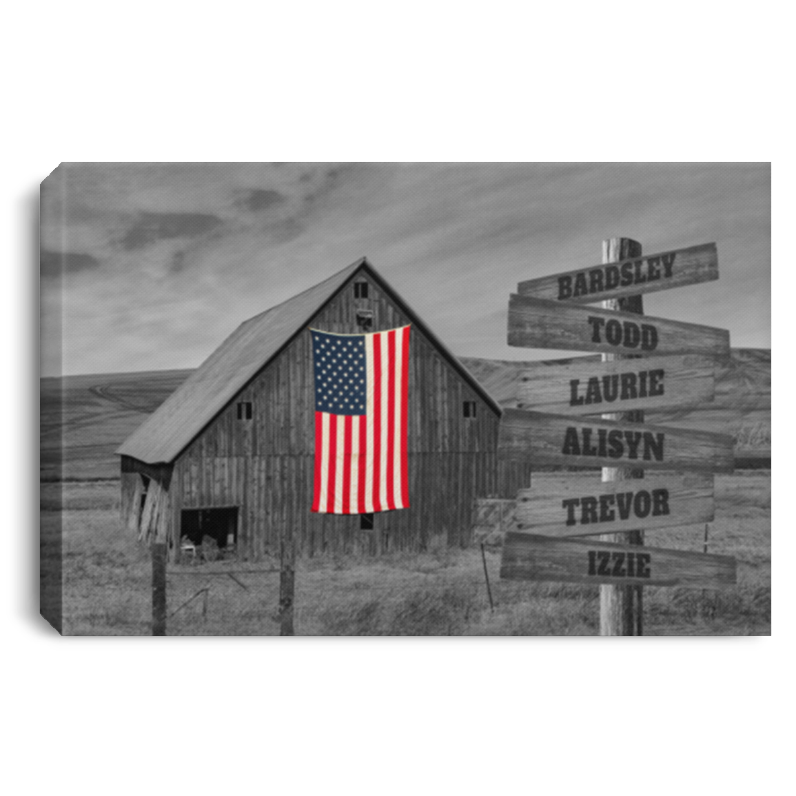 USA 6 0.75in Bardsley Todd Laurie Alisyn Trevor Izzie CANLA75 Landscape Canvas .75in Frame