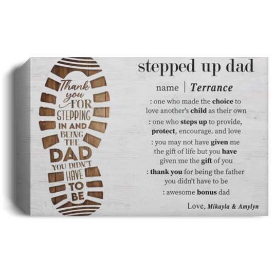 Mikayla & Amylyn  13 pb4 stepdad CANLA15 Deluxe Landscape Canvas 1.5in Frame
