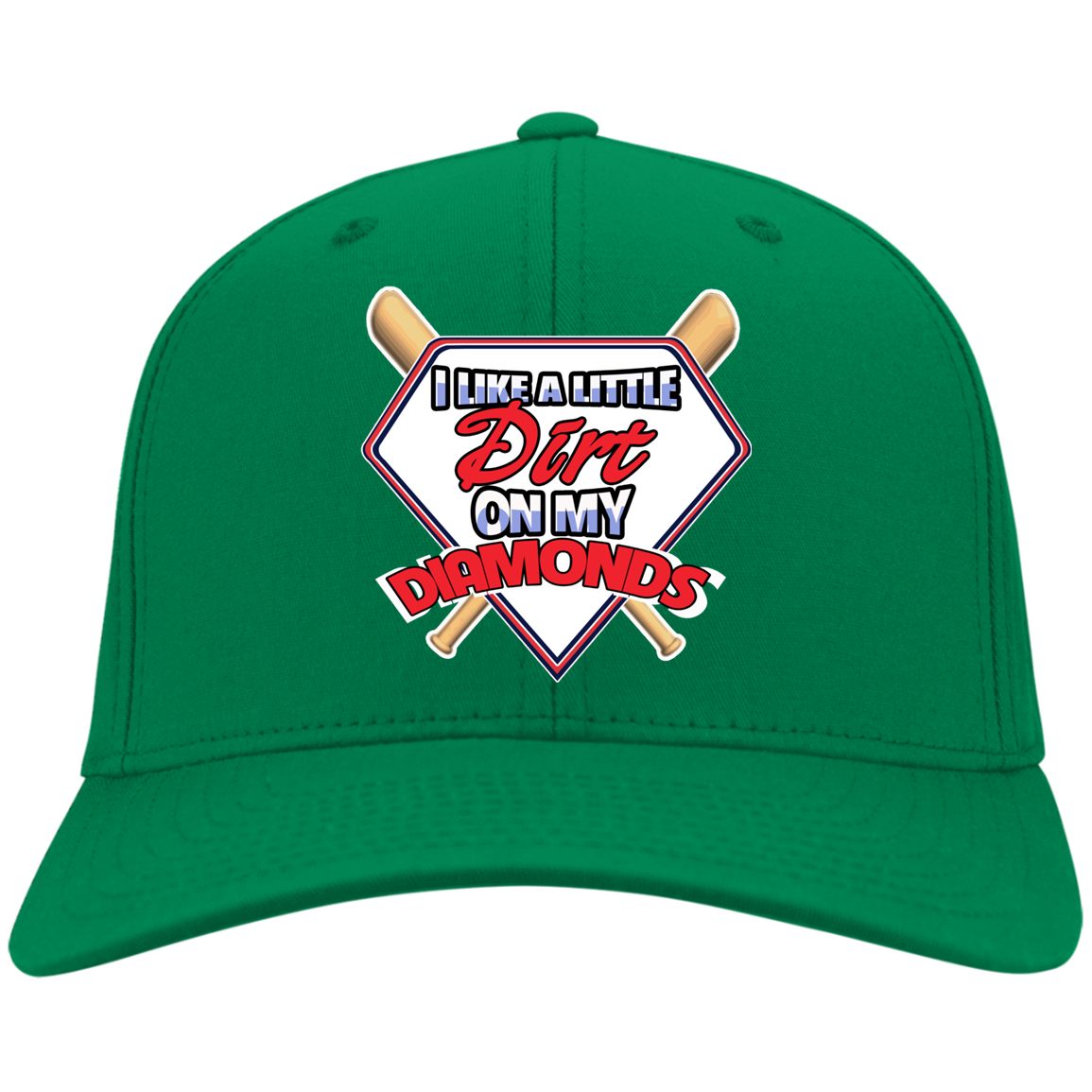 A Little Dirt On My Diamonds CAPS Baseball Vision MEN'S Black One Size Fits .