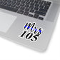 1 Pcs Sticker Decor Thin Blue Line Mrs Sticker, Mrs Police Officer, Police Wife, Mrs Badge Number, LEOW Sticker, Weather Resistant Sticker, Custom, Personalized size custom Sticker for Laptop Decal Wa   105