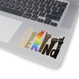 1 Pcs Sticker Decor Be Kind Sign Language Vinyl Waterproof Sticker Kindness Diversity Kiss-Cut Stickers | Pride | Rainbow | LGBTQ | Sticker size custom Sticker for Laptop Decal Wall Laptop Bumper Stic ASIN: B08XTG4MQZ