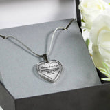 Mommy Love You Mother daughgter heart pendant necklace - you are braver tyhan you believe - Inspirational Quote gift ideas for your kids