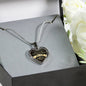 NEW VERSION - Girlfriend Necklace Heart Pendant - I feel So Lucky to have You In My Life - Meaningful Gift For Your Love, One year Anniversary -
