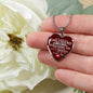 Love Gift To My Girlfriend Heart Pendant - Meaningful BIrthday gift for woman - Boyfriend Girlfriend Necklace - Novelty Valentine Gifts