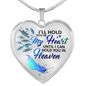 Dragonfly I’ll Hold You in My Heart Until I Can Hold You in Heaven Memorial Gift – Heart Pendant Necklace