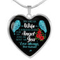 Gifts My Dear Wife I Asked God for an Angel and He Sent Me You from Your Husband Heart Pendant Necklace heart luxury necklace silver