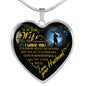Meaningful Quote To My Dear I love You Necklace Peandants for Wife Perfect Gift