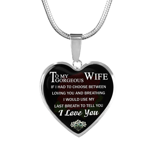 Wife Husband Heart Necklace Meaningful Quote Unique Birthday Gifts For Your Love