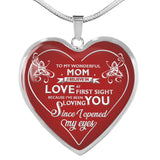 To My Wonderful Mom Heart Necklace - Mother's day Gifts From Daughter, Son n-05.12