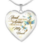 Gifts To Keep Dragonfly God Has You in His Arms I Have You in My Heart Heart Pendant Necklace