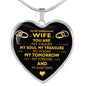Last-Minute kerstcadeau voor vrouw - u bent mijn hart mijn ziel aangepaste roestvast stalen ketting n-05.12