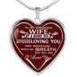 Lovely To My Love - Use My Last Breath To Tell You I Love You - Husband Wife Heart Pendant Necklace Chain - Wedding Gifts Woman