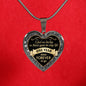 NEW VERSION - Girlfriend Necklace Heart Pendant - I feel So Lucky to have You In My Life - Meaningful Gift For Your Love, One year Anniversary -