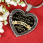 NEW VERSION - Girlfriend Necklace Heart Pendant - I feel So Lucky to have You In My Life - Meaningful Gift For Your Love, One year Anniversary -