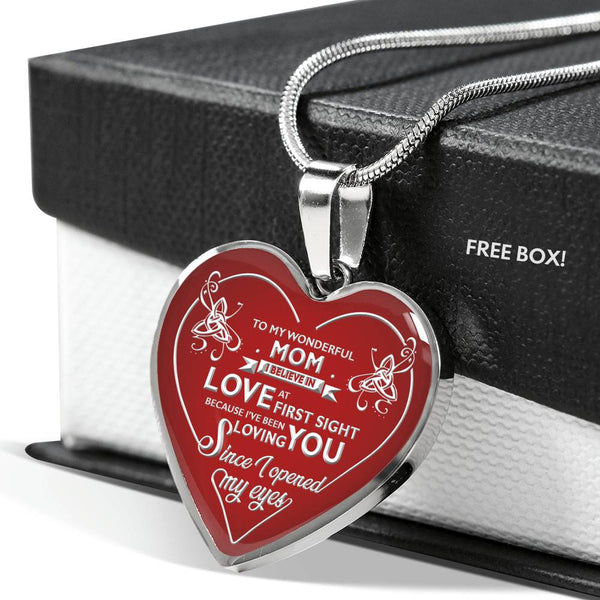 To My Wonderful Mom Heart Necklace - Mother's day Gifts From Daughter, Son n-05.12
